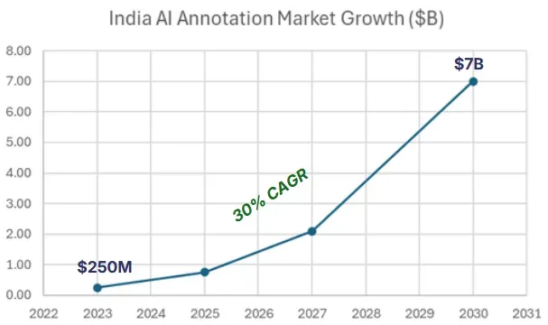 India AI Annotation Market Growth chart