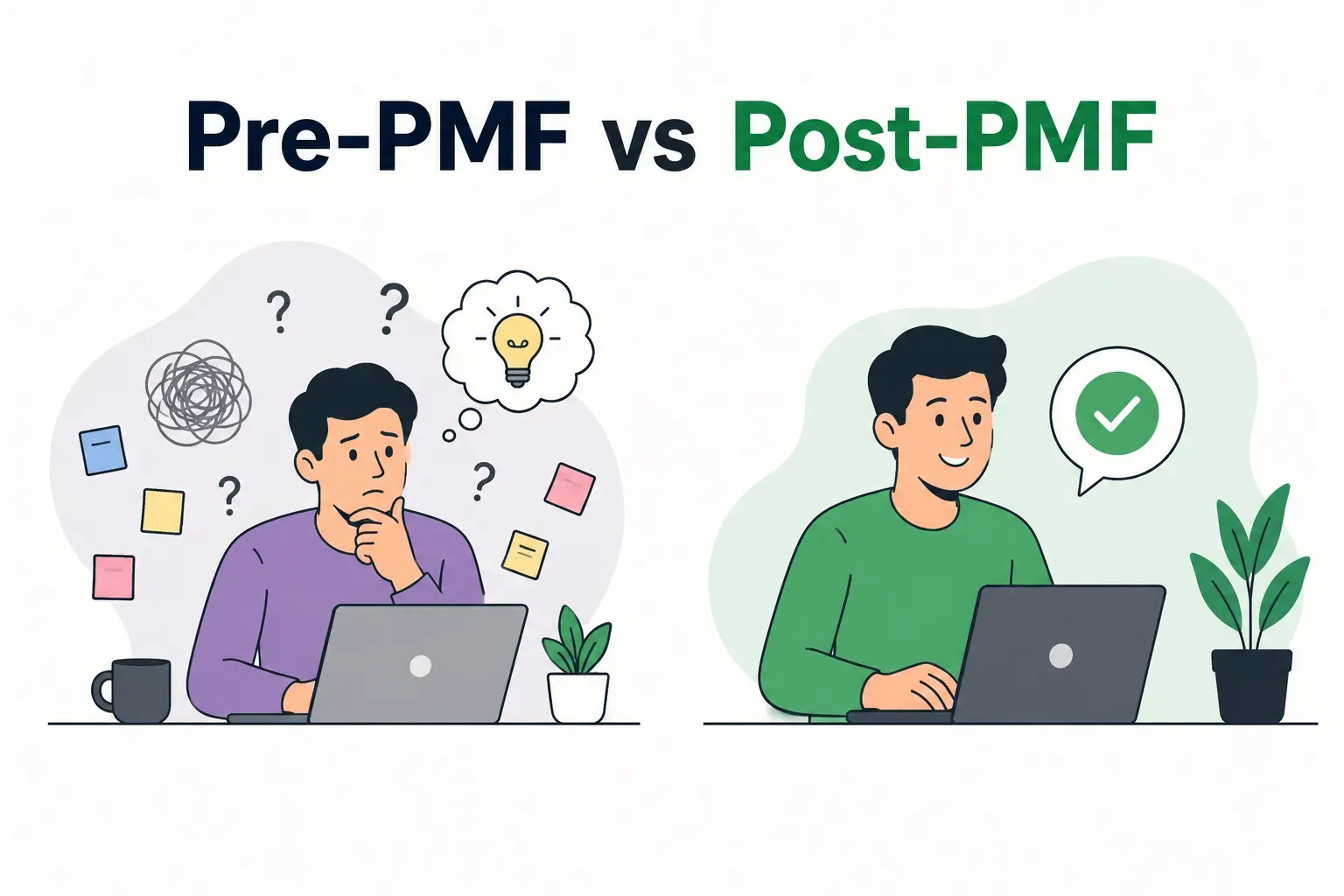 Featured image for Pre-PMF vs Post-PMF: The Phase Change That Breaks Most Startups 