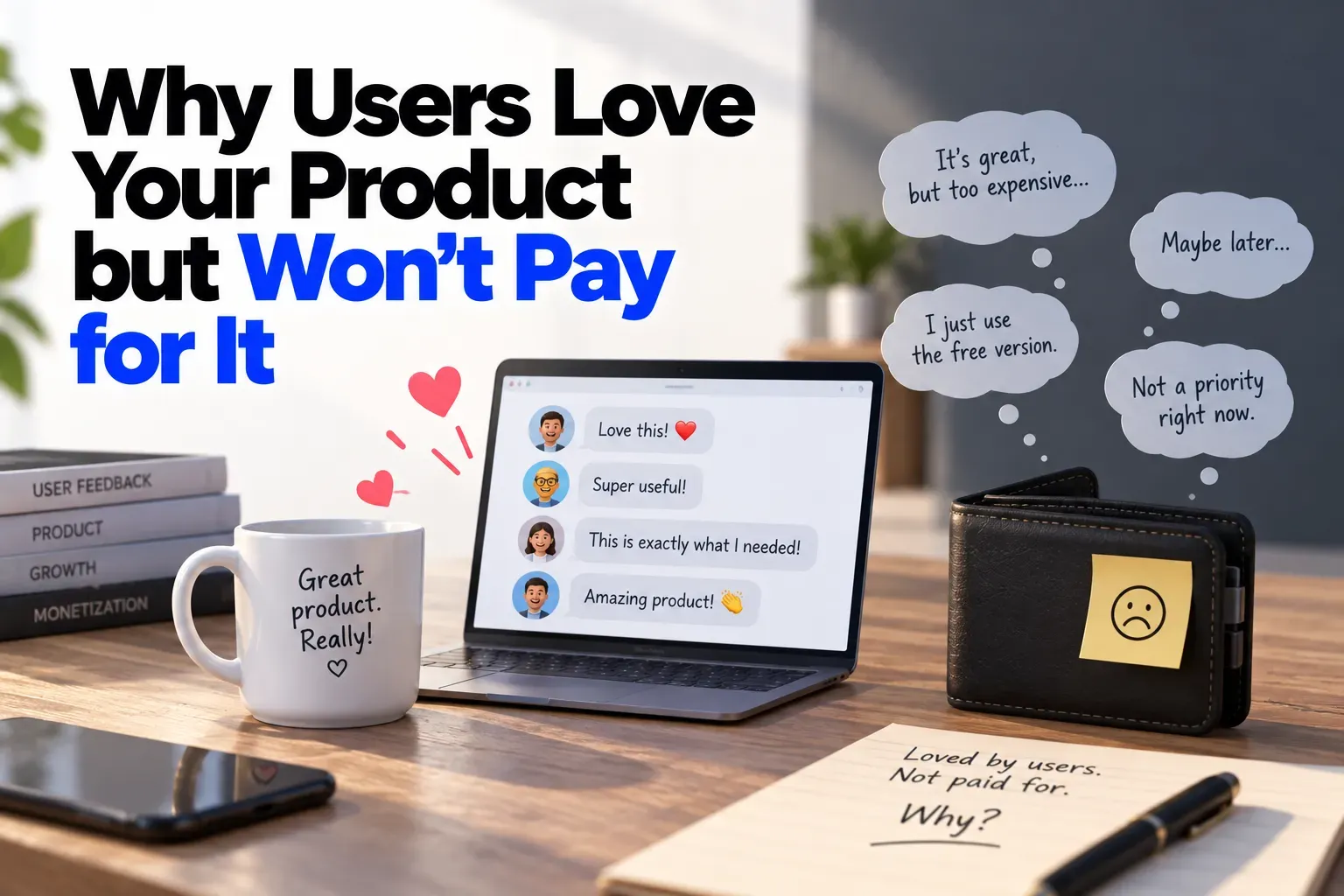 Featured image for Why Users Love Your Product but Won't Pay for It