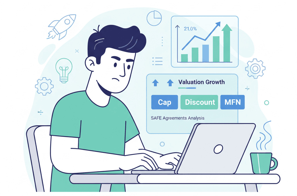 Featured image for SAFE Cap vs Discount vs MFN: The Complete Founder's Guide