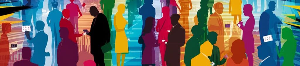 networking party, abstract