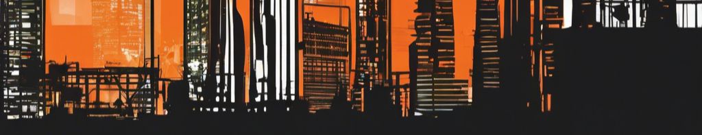 a silhouette of an Indian skyline